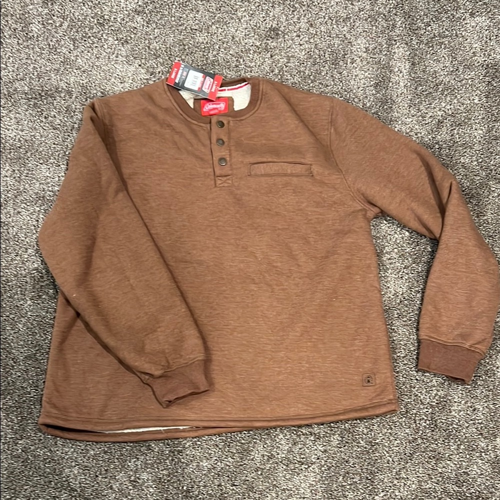 Coleman Sherpa Lined Long Sleeve Henley Shirt